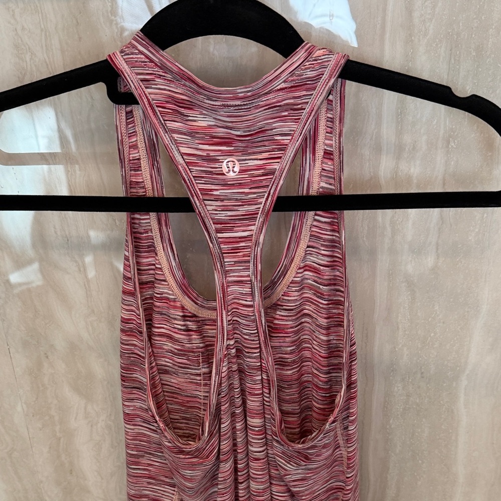 Lululemon Pink Striped Tank Top